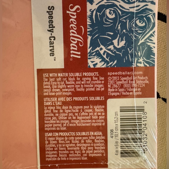 Speedball Speedy-Carve Blocks Set of 3 NEW 4x6 - Picture 3 of 3